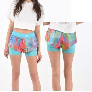 Nwot Adidas Stella McCartney Parley Tie Dye 2-in-1 Double Shorts XS